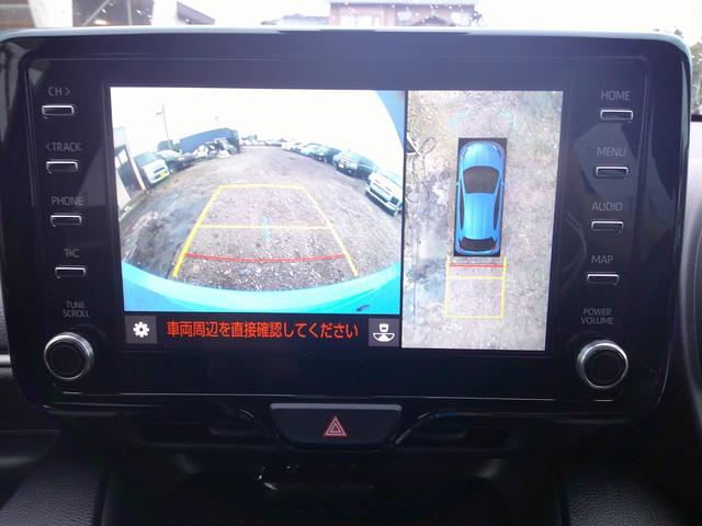 ヤリス ハイブリッドＸ　４ＷＤ　レーダークルコン　全周囲カメラ　踏み間違い防止　障害物センサー　パーキングアシスト　ＢＳＭ　ワイパーデアイサ―　純正ディスプレイオーディオナビ（14枚目）