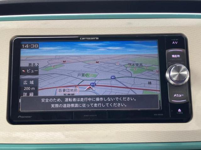 ムーヴキャンバス GメイクアップSA2 新品タイヤ/保証書/社外 SDナビ/両側電動スライドドア/ヘッドランプ LED/Bluetooth接続/ETC/EBD付ABS/横滑り防止装置/アイドリングストップ/バックモニター/フルセグTV(9枚目)