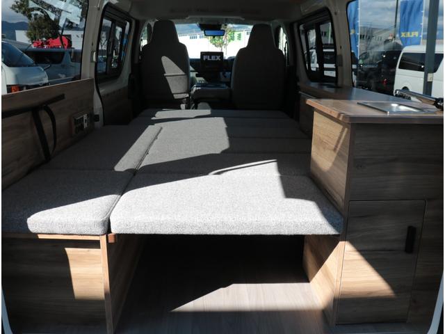 ハイエースバン ロングＤＸ　新車Ｗｏｏｄ　ＶｉｌｌａｇｅＢＩＧ－ＸナビＥＴＣ２．０ＮＣ－１　　１６インチアルミオープンカントリーＲＴアルティメットＩＩテールＲｅフロントグリルメッキ部ＭＢ塗装Ｔフォーススポイラーシートカバー（46枚目）