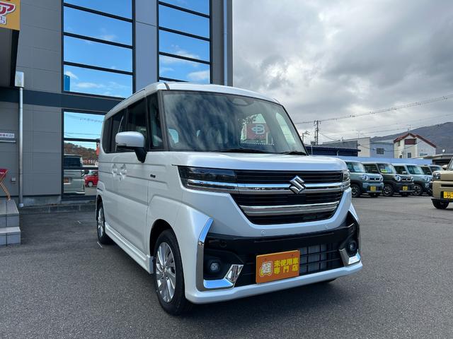 スペーシアカスタム ハイブリッドＧＳ　届出済未使用車　ＣＶＴ　両側スライド・片側電動　クリアランスソナー　オートクルーズコントロール　レーンアシスト　衝突被害軽減システム　オートライト　ＬＥＤヘッドランプ　スマートキー　電動格納ミラー（19枚目）