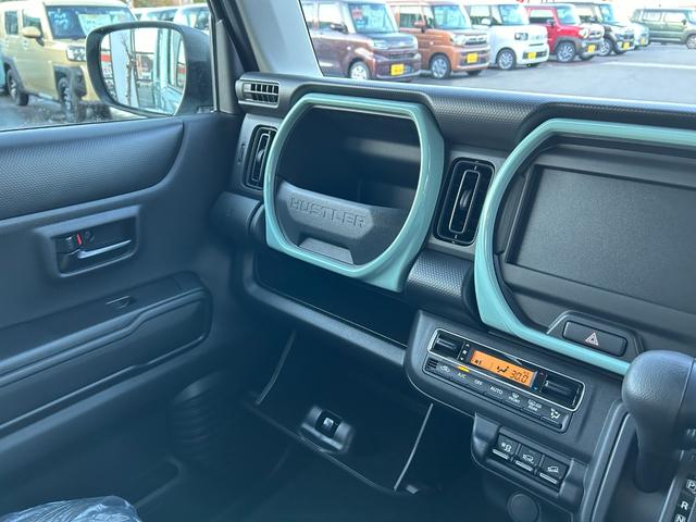 ハスラー ハイブリッドＧ　届出済未使用車　４ＷＤ　ＣＶＴ　クリアランスソナー　オートクルーズコントロール　レーンアシスト　衝突被害軽減システム　オートライト　ＬＥＤヘッドランプ　スマートキー　電動格納ミラー　シートヒーター（48枚目）