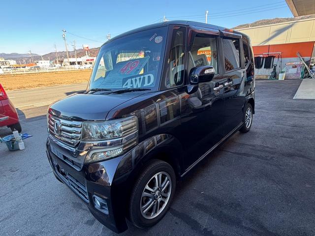 N-BOXカスタム G・ターボパッケージ 4WD オリジナル8整備付 後席フリップダウンモニター メモリーナビ フルセグTV Bluetooth バックカメラ ETC車載器 両側電動スライドドア プッシュスタート スマートキー(2枚目)