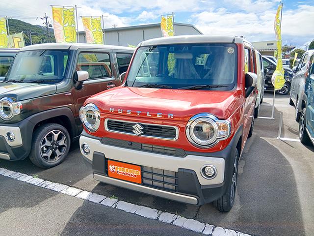 ハスラー ハイブリッドＸ　４ＷＤ　届出済未使用車　ナビ　クリアランスソナー　オートクルーズ　レーンアシスト　衝突被害軽減システム　オートライト　ＬＥＤヘッドランプ　スマートキー　アイドリングストップ　電格ミラー　シートヒーター（4枚目）