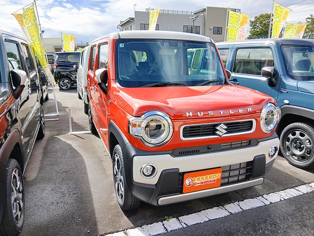 ハスラー ハイブリッドＸ　４ＷＤ　届出済未使用車　ナビ　クリアランスソナー　オートクルーズ　レーンアシスト　衝突被害軽減システム　オートライト　ＬＥＤヘッドランプ　スマートキー　アイドリングストップ　電格ミラー　シートヒーター（6枚目）
