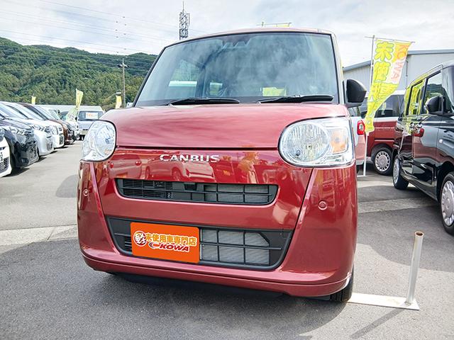 ムーヴキャンバス セオリーＸ　届出済未使用車　両側スライドドア　クリアランスソナー　衝突被害軽減システム　スマートキー　アイドリングストップ　電動格納ミラー　ベンチシート　ＣＶＴ　盗難防止　ＡＢＳ　横滑り防止　衝突安全ボディ（6枚目）