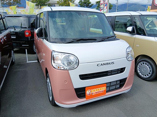 ムーヴキャンバス ストライプスＸ　届出済未使用車　クリアランスソナー　衝突被害軽減システム　スマートキー　アイドリングストップ　ＣＶＴ　盗難防止　ＡＢＳ　横滑り防止　衝突安全ボディ　エアコン　パワステ　パワーウィンドウ　Ｗエアバッグ（6枚目）