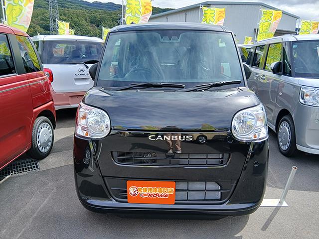 ムーヴキャンバス セオリーＸ　届出済未使用車　両側電動スライドドア　クリアランスソナー　衝突被害軽減システム　スマートキー　アイドリングストップ　電動格納ミラー　ベンチシート　ＣＶＴ　盗難防止　ＡＢＳ　ＥＳＣ　衝突安全ボディ（5枚目）