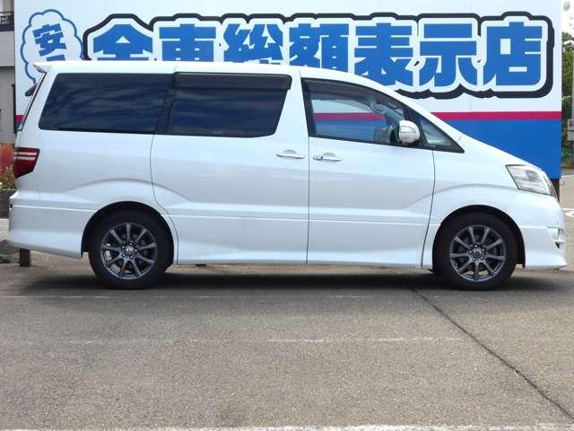 アルファードＧ ＭＳ　Ｖ６エンジン　純正ナビ　フルセグＴＶ　バックカメラ　後席ＴＶモニター　両側電動スライドドア　フルエアロ付（4枚目）