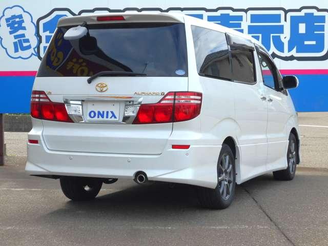 アルファードＧ ＭＳ　Ｖ６エンジン　純正ナビ　フルセグＴＶ　バックカメラ　後席ＴＶモニター　両側電動スライドドア　フルエアロ付（5枚目）