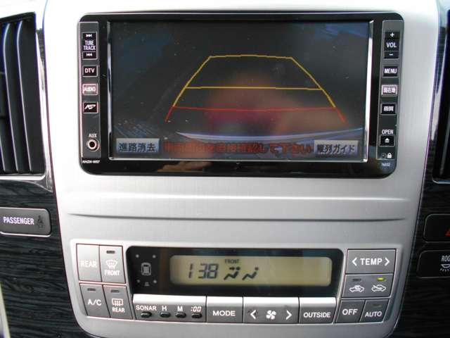アルファードＧ ＭＳ　Ｖ６エンジン　純正ナビ　フルセグＴＶ　バックカメラ　後席ＴＶモニター　両側電動スライドドア　フルエアロ付（12枚目）