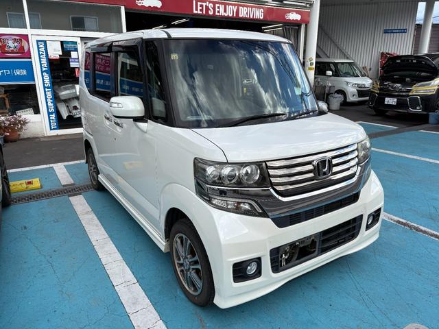 N-BOX+カスタム G・ターボパッケージ 4WD ターボ オートマ 両側パワースライド フルセグテレビ ナビ ETC オートエアコン(3枚目)