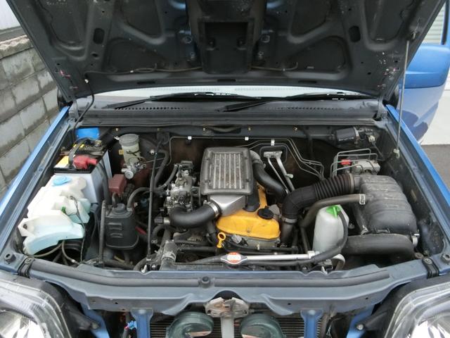 ジムニー ＦＩＳフリースタイルワールドカップリミテッド　リビルトＥ／ｇ載せ替え済（ファイターエンジニアリング製Ｋ６Ａクラフトマンタフ）足廻りオートリライアンスＳＨＯＧＵＮキット　アウターロールケージ・ワイルドグース製　工藤自動車ジャダーストップキット装着（32枚目）