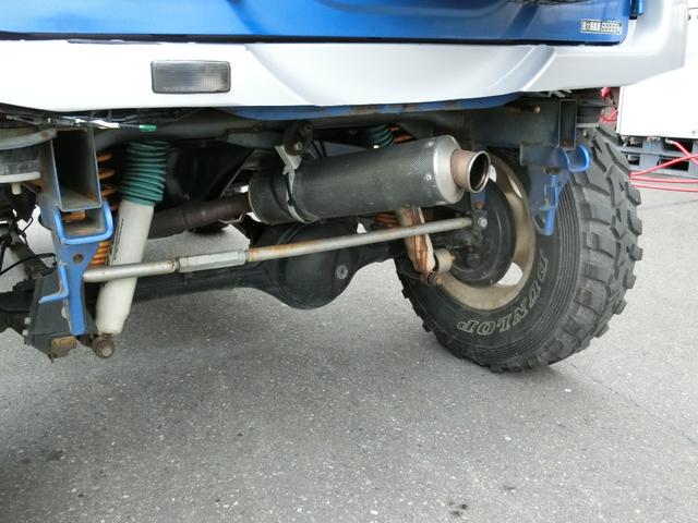 ジムニー ＦＩＳフリースタイルワールドカップリミテッド　リビルトＥ／ｇ載せ替え済（ファイターエンジニアリング製Ｋ６Ａクラフトマンタフ）足廻りオートリライアンスＳＨＯＧＵＮキット　アウターロールケージ・ワイルドグース製　工藤自動車ジャダーストップキット装着（34枚目）