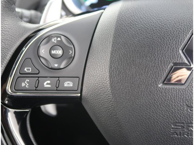 エクリプスクロスPHEV P 禁煙車 社有車UP 電動リヤゲート スマホ連携ナビ 全方位カメラ マイパイロット ステアリングリモコン ハンドルヒーター シートヒーター 運転席電動シート USBポート AC1500W ブラック内装(23枚目)