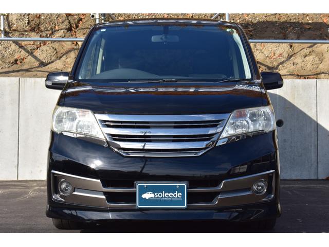 セレナ ライダー　ブラックライン　Ｓ－ハイブリッド　１０．２型フリップダウン／両側ワンタッチパワスラ／ＡＵＴＥＣＨ／ＨＫＳマフラー／Ｒｉｄｅｒエアロ／クルコン／スモークフィルム／サイドシェード／前後独立ＡＡＣ／ＨＩＤ（キセノン）ライト／フロントフォグ（2枚目）