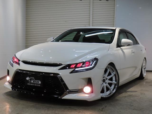 マークX 250G Fourブラックレザーリミテッド ローダウン/前後G,sバンパー/三眼レッドアイ/新品TEIN車高調/新品社外19AW/ETC/バックカメラ/クルコン(2枚目)