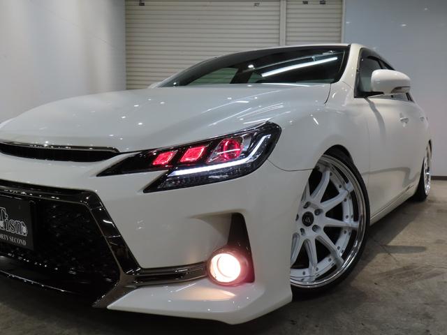 マークX 250G Fourブラックレザーリミテッド ローダウン/前後G,sバンパー/三眼レッドアイ/新品TEIN車高調/新品社外19AW/ETC/バックカメラ/クルコン(9枚目)