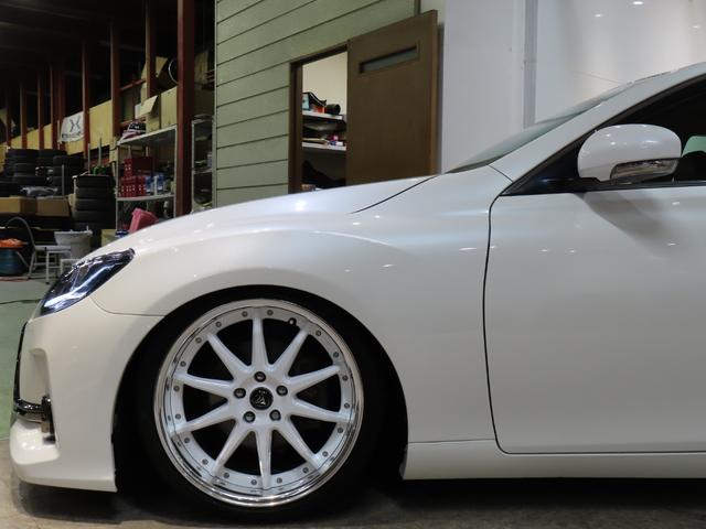 マークX 250G Fourブラックレザーリミテッド ローダウン/前後G,sバンパー/三眼レッドアイ/新品TEIN車高調/新品社外19AW/ETC/バックカメラ/クルコン(22枚目)