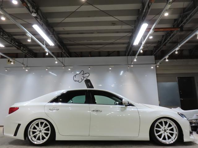 マークX 250G Fourブラックレザーリミテッド ローダウン/前後G,sバンパー/三眼レッドアイ/新品TEIN車高調/新品社外19AW/ETC/バックカメラ/クルコン(25枚目)