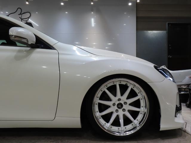 マークX 250G Fourブラックレザーリミテッド ローダウン/前後G,sバンパー/三眼レッドアイ/新品TEIN車高調/新品社外19AW/ETC/バックカメラ/クルコン(26枚目)