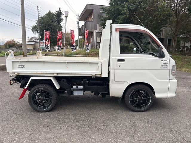 ハイゼットトラック ローダンプ 4WD エアコン パワステ 車検整備・タイベル交換済 14アルミ・マッドタイヤ LEDライト ワンオーナー(4枚目)