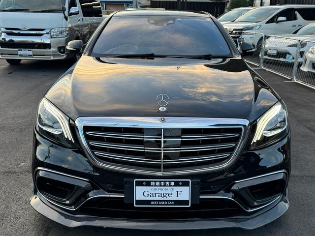 Sクラス S300h AMGライン S63後期仕様 社外カーボンフロント 社外カーボンバンパーダクト 22インチホイール アンビエントライト フロントゴーストフィルム ロワリングキット(3枚目)