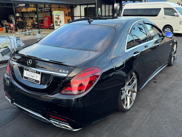 Sクラス S300h AMGライン S63後期仕様 社外カーボンフロント 社外カーボンバンパーダクト 22インチホイール アンビエントライト フロントゴーストフィルム ロワリングキット(15枚目)