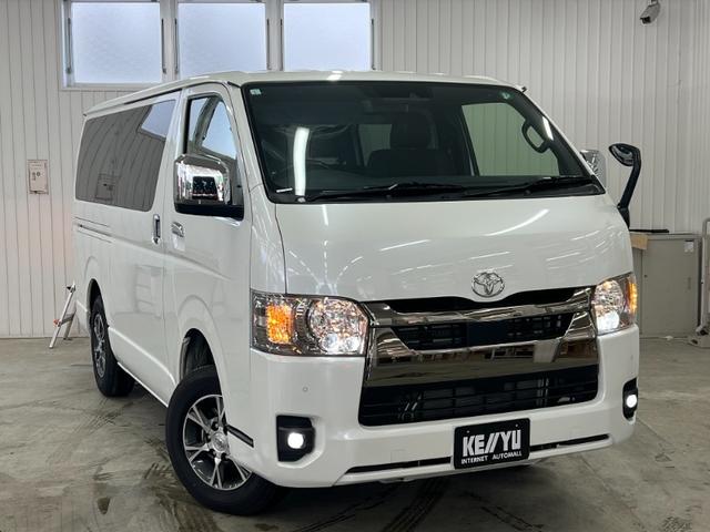 ハイエースバン スーパーＧＬ　ダークプライムＩＩ／４ＷＤ／愛知仕入／禁煙車／　１オーナー／特別仕様車／１００Ｖ電源／Ｄインナーミラー／メモリーナビ／ブルートゥース／衝突軽減＆車線逸脱警告／コーナーセンサー／オートハイビーム／ハーフレザー／ウッドコンビステア／両側電動スライド（4枚目）