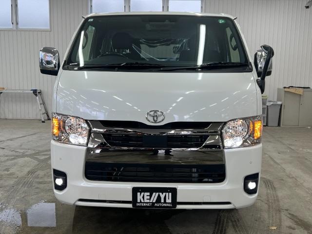 ハイエースバン スーパーＧＬ　ダークプライムＩＩ／４ＷＤ／愛知仕入／禁煙車／　１オーナー／特別仕様車／１００Ｖ電源／Ｄインナーミラー／メモリーナビ／ブルートゥース／衝突軽減＆車線逸脱警告／コーナーセンサー／オートハイビーム／ハーフレザー／ウッドコンビステア／両側電動スライド（5枚目）