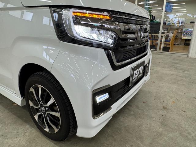 Ｎ－ＢＯＸカスタム Ｌ　コーディネートスタイル　４ＷＤ／下取り直販車／禁煙車　２０２３年製タイヤ／９型ナビ／ブルートゥース／フルセグ／ＤＶＤ／レーダークルコン／レザーシート／シートヒーター／バックカメラ／ドラレコ前後／オートホールド／コーナーセンサー／オートハイビーム／両側電動（54枚目）