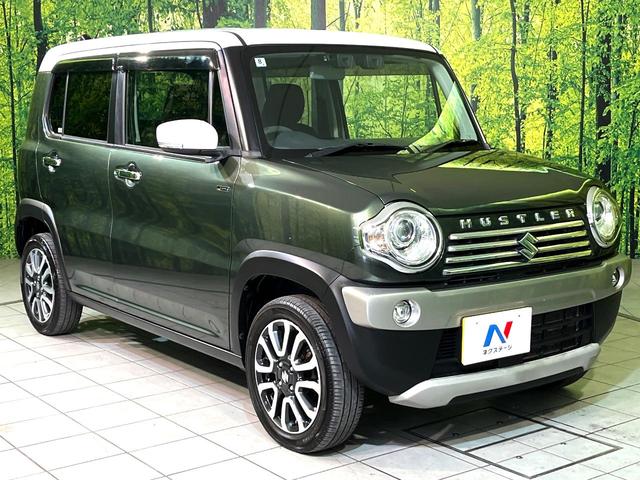 ハスラー ＪスタイルＩＩターボ　純正ナビ　衝突被害軽減システム　禁煙車　ハーフレザーシート　スマートキー　ＨＩＤヘッド　ＥＴＣ　クルコン　オートライト　オートエアコン　純正１５インチアルミ　盗難防止装置　パドルシフト（16枚目）