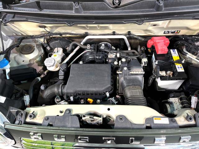 ハスラー ＪスタイルＩＩターボ　純正ナビ　衝突被害軽減システム　禁煙車　ハーフレザーシート　スマートキー　ＨＩＤヘッド　ＥＴＣ　クルコン　オートライト　オートエアコン　純正１５インチアルミ　盗難防止装置　パドルシフト（18枚目）