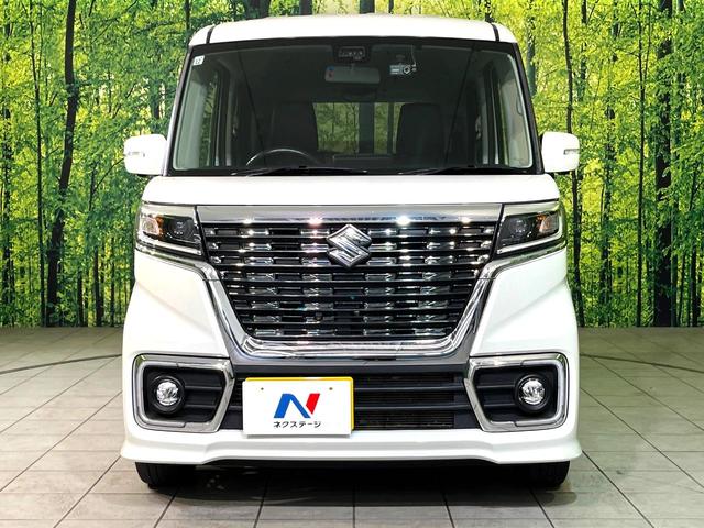 スペーシアカスタム ハイブリッドXSターボ 両側電動ドア SDナビ 全周囲カメラ スズキセーフティーサポート ハーフレザーシート シートヒーター ドラレコ コーナーセンサー スマートキー LEDヘッド ビルトインETC(14枚目)