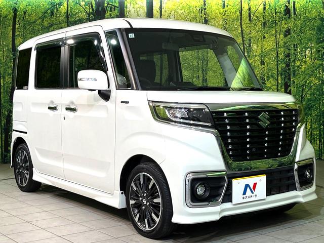 スペーシアカスタム ハイブリッドXSターボ 両側電動ドア SDナビ 全周囲カメラ スズキセーフティーサポート ハーフレザーシート シートヒーター ドラレコ コーナーセンサー スマートキー LEDヘッド ビルトインETC(16枚目)