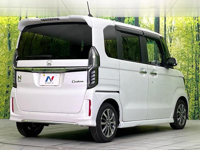 Ｎ－ＢＯＸカスタム Ｌ　禁煙車　純正９型ナビ　Ｂｌｕｅｔｏｏｔｈ／ＤＶＤ／ＣＤ再生　バックカメラ　電動スライドドア　衝突軽減装置　レーダークルーズ　ＬＥＤヘッド　ＥＴＣ　オートハイビーム　オートライト　オートエアコン（17枚目）