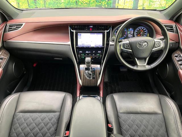 ハリアー エレガンス 禁煙車 純正9型ナビ バックカメラ フルセグ Bluetooth接続 CD/DVD再生 LEDヘッド/フォグライト ハーフレザーシート 運転席パワーシート 純正17インチアルミホイール オートエアコン(2枚目)