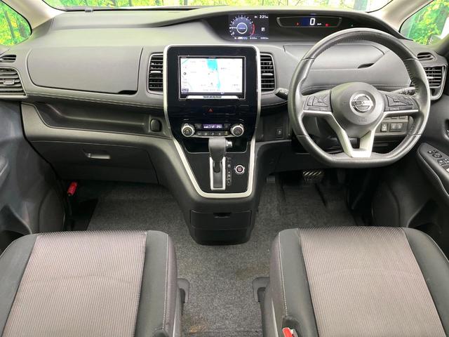 セレナ ハイウェイスター　禁煙車　８型ナビ　バックカメラ　ＣＤ／ＤＶＤ／フルセグ　Ｂｌｕｅｔｏｏｔｈ接続　衝突軽減装置　ＬＥＤヘッドライト　オートライト　ハンズフリー両側電動スライドドア　革巻きステアリング　ドラレコ　ＥＴＣ（2枚目）