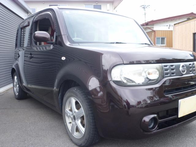 キューブ 15X パーティーレッドセレクション インテリジェントキー プッシュスタート ETC タイミングチェーン 夏タイヤ 冬タイヤ付き(3枚目)