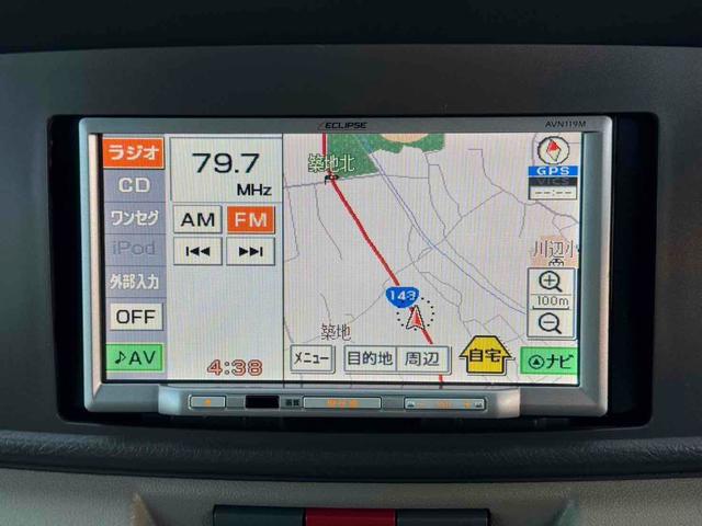 アトレーワゴン カスタムターボＲＳ　４ＷＤ　バックカメラ　両側スライドドア　ナビ　ＴＶ　ＨＩＤ　キーレスエントリー　電動格納ミラー　ベンチシート　ターボ　ＡＴ　盗難防止システム　ＡＢＳ　ＣＤ　アルミホイール　衝突安全ボディ　エアコン（3枚目）