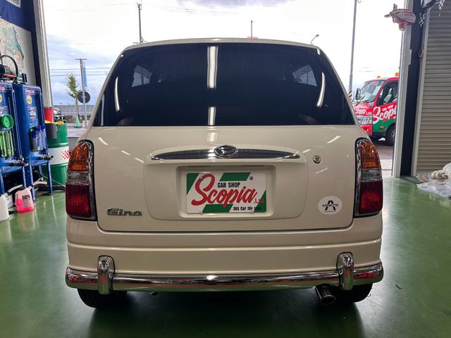 ミラジーノ ミニライトスペシャル　オルタネータ交換（Ｒ７年１１月）　新品ホワイトリボンタイヤ　新品ブラウンシートカバー　ＮＡＲＤＩステアリング＆シフトノブ　ホワイトホイール　新品フロアマット　純正ホワイトカラー　ＵＳＢ接続オーディオ（3枚目）