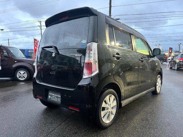 ワゴンRスティングレー X ワンオーナー 社外HDDナビ フルセグ 本革巻ステアリング スマートキー HID フォグ 純正アルミ 名古屋仕入(13枚目)