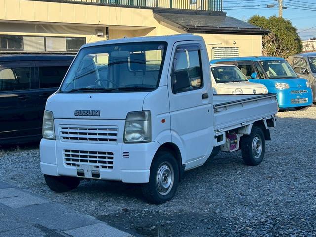 キャリイトラック ＫＣエアコン・パワステ　４ＷＤ　エアコン　パワーステアリング　５速マニュアル車　車検整備付き　レベライザー　ＦＭ／ＡＭラジオチューナー　切り替え式（3枚目）