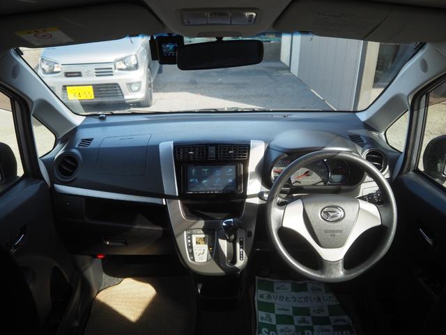 ムーヴ カスタム　Ｘ　プッシュスタート　社外ナビ　バックカメラ　地デジ　前後ドライブレコーダー　ＬＥＤヘッドライト　フォグライト　ベンチシート　オートエアコン　ウィンカーミラー　オートライト　２０２５年製タイヤ（6枚目）