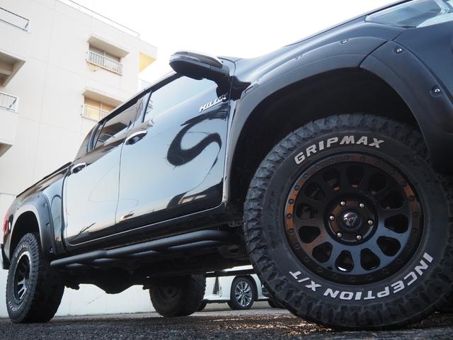 ハイラックス Z ディーゼルターボ リフトアップ FUEL17インチAW オーバーフェンダー 社外グリルガード バグガード 社外ナビ バックカメラ 地デジ BT ドライブレコーダー ゴーストフィルム スモークフィルム(11枚目)