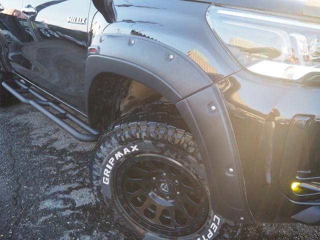 ハイラックス Z ディーゼルターボ リフトアップ FUEL17インチAW オーバーフェンダー 社外グリルガード バグガード 社外ナビ バックカメラ 地デジ BT ドライブレコーダー ゴーストフィルム スモークフィルム(42枚目)