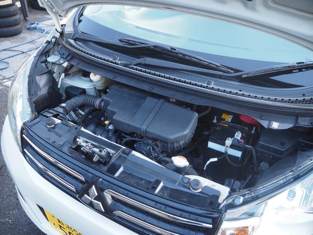 ｅＫワゴン Ｅ　クラリオンＳＤナビ　地デジ　ＢＴ接続　純正ホイールキャップ　キーレス　シートヒーター　ヘッドライトレベライザー　ベンチシート　電格ミラー　エアコン　ドアバイザー　フロアマット　ハロゲンヘッドライト（65枚目）