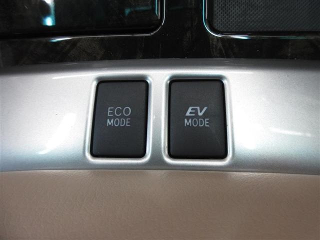 モーター走行のＥＶモード。エアコン系も制御し、更に燃費を改善するＥＣＯモード切り替えもついてます。