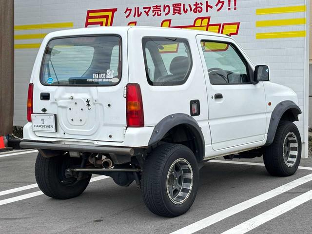ジムニー XG 5MT エアコン 普通車登録(オーバーフェンダー) リフトアップ FRPボンネット 社外15インチアルミホイール ETC(40枚目)