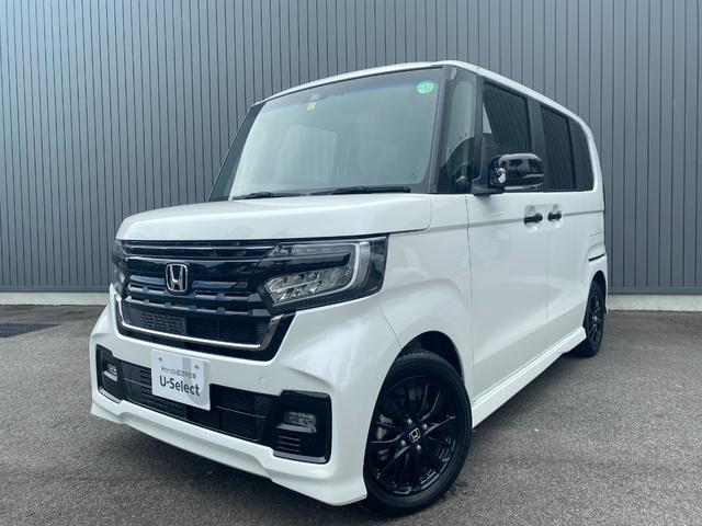 N-BOXカスタム Lスタイル+ブラック 衝突軽減ブレ-キ DVD再生 横滑り防止 シ-トヒ-タ- クルーズコントロール LEDライト ナビTV 地デジ スマキー フルオートエアコン パワーステアリング ABS USB(2枚目)