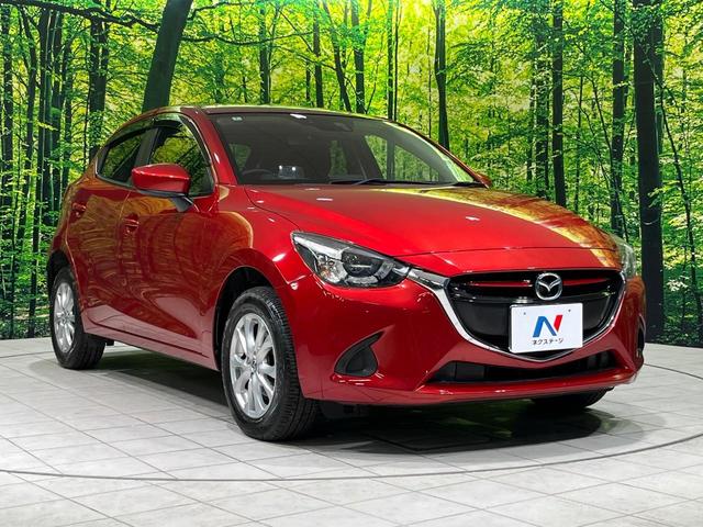 デミオ 13Sツーリング 4WD 純正ナビ 衝突軽減 ETC Bluetooth フルセグ LEDヘッド 革巻きステアリング シートヒーター オートエアコン オートライト アイドリングストップ プッシュスタート スマートキー(16枚目)